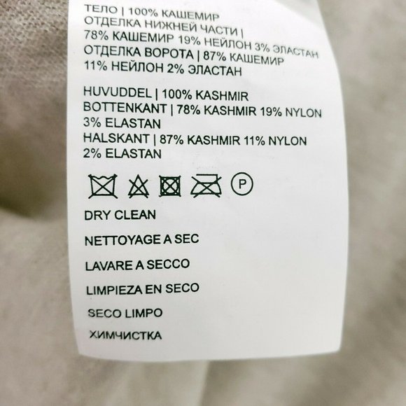 Club Monaco 100% Cashmere Beige Lightweight Knit Top Tie Sleeve Size LARGE - Picture 6 of 7